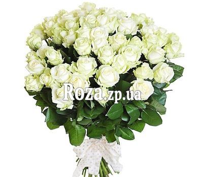 71 біла троянда в букеті