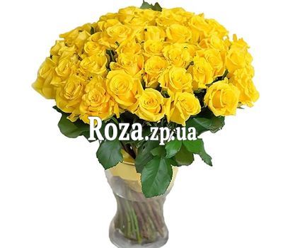 Большой букет из желтых роз