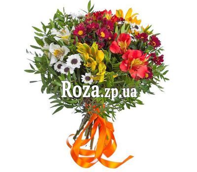Букет мікс з альстромерій і хризантем