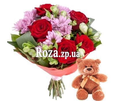 Цветы и плюшевый Мишка Цветы и плюшевый Мишка