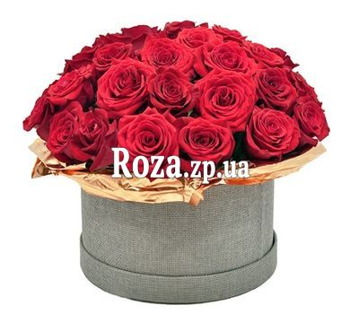Box of red roses
