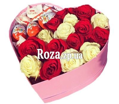 Box with roses and sweets