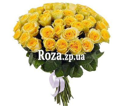 Чудовий букет з 55 жовтих троянд