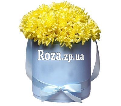 Солнечная коробочка из желтых хризантем Солнечная коробочка из желтых хризантем