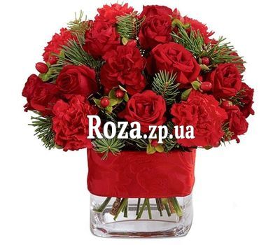 Зимний букет в красных тонах Зимний букет в красных тонах