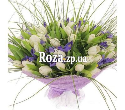 Bouquet of 41 tulips and 18 irises Bouquet of 41 tulips and 18 irises
