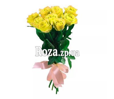 Букет з 9 жовтих троянд