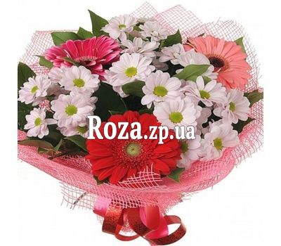 Букет квітів з хризантем і гербер