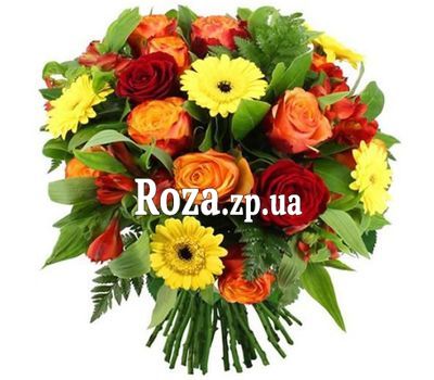 Bouquet of roses, alstromeries and gerberas Bouquet of roses, alstromeries and gerberas