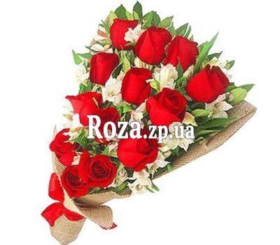 Букет квітів з троянд і альстромерій Букет квітів з троянд і альстромерій