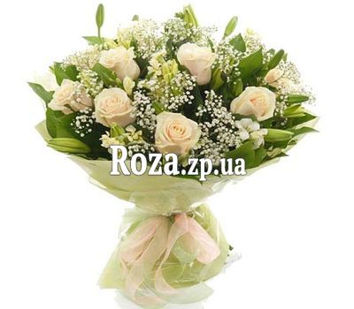 Bouquet of flowers from roses and alstroemerias Bouquet of flowers from roses and alstroemerias