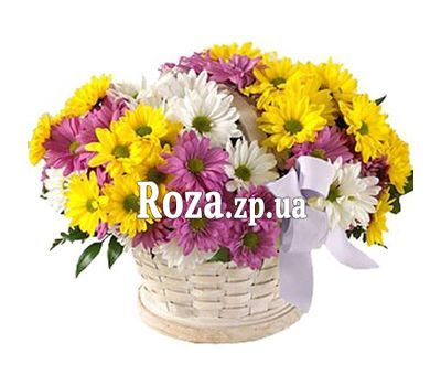 Корзина цветов из 11 хризантем Корзина цветов из 11 хризантем
