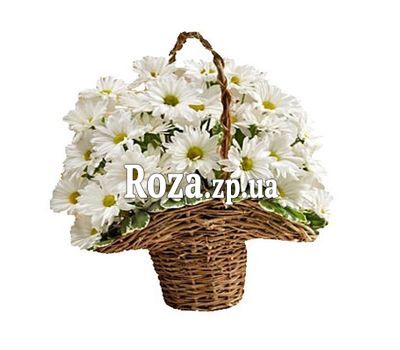 Корзина цветов из 9 хризантем Корзина цветов из 9 хризантем