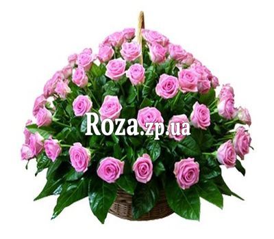Кошик квітів з 75 рожевих троянд